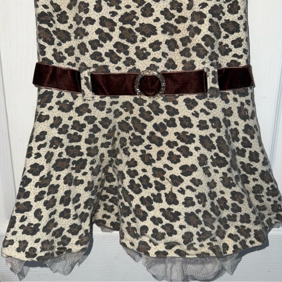 Cheetah Print Collared Little Lass Dress - 6x - Picture 2 of 6
